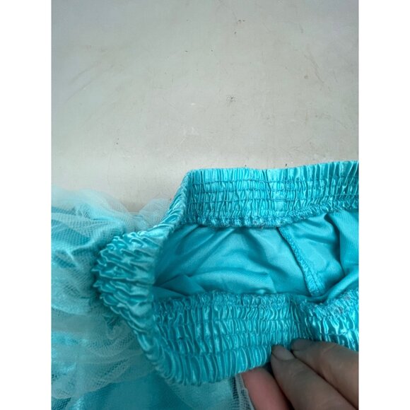 Disney skirt blue snowflake lace sheer layered elastic waist kids size 4 READ - Picture 5 of 6